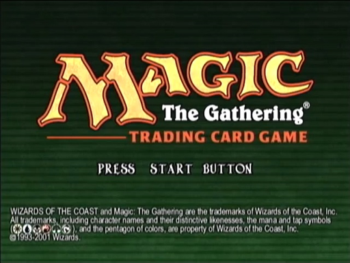 Magic: The Gathering title screen for Sega Dreamcast